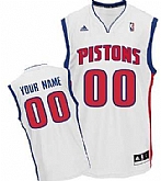 Men & Youth Customized Detroit Pistons White Jersey