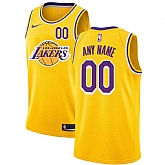 Men & Youth Customized Los Angeles Clippers Yellow Nike City Edition Number Swingman Jersey