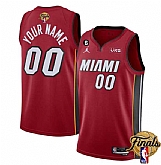 Men & Youth Customized Miami Heat Active Player Red 2023 Finals Statement Edition With NO.6 Patch Stitched Jersey,baseball caps,new era cap wholesale,wholesale hats