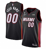 Men & Youth Customized Miami Heat Black Icon Edition With NO.6 Patch Stitched Jersey,baseball caps,new era cap wholesale,wholesale hats