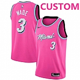 Men & Youth Customized Miami Heat Nike Pink 2018-19 Swingman Earned Edition Jersey,baseball caps,new era cap wholesale,wholesale hats