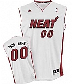 Men & Youth Customized Miami Heat White Jersey