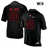 Men's Alabama Crimson Tide Customized College Football Nike Limited Jersey - Lights Black Out