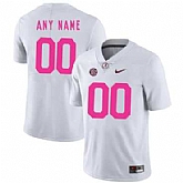 Men's Alabama Crimson Tide White Customized 2017 Breast Cancer Awareness College Football Jersey