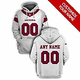 Men's Arizona Cardinals Active Player White Custom 2021 Pullover Hoodie,baseball caps,new era cap wholesale,wholesale hats