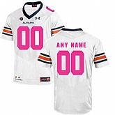 Men's Auburn Tigers White Customized 2018 Breast Cancer Awareness College