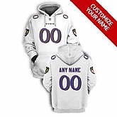 Men's Baltimore Ravens Active Player White Custom 2021 Pullover Hoodie,baseball caps,new era cap wholesale,wholesale hats