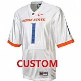 Men's Boise State Broncos Customized White Jersey,baseball caps,new era cap wholesale,wholesale hats