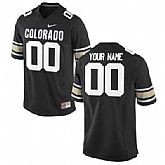 Men's Colorado Buffaloes Customized 2015 Black Replica Football Jersey