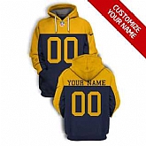 Men's Green Bay Packers Active Player Yellow Navy Custom 2021 Pullover Hoodie,baseball caps,new era cap wholesale,wholesale hats