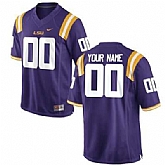 Men's LSU Tigers Customized Replica Football Jersey - 2015 Purple,baseball caps,new era cap wholesale,wholesale hats