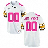 Men's Lowa Hawkeyes White Customized 2018 Breast Cancer Awareness College