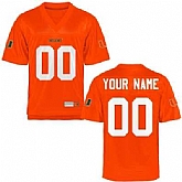 Men's Miami Hurricanes Customized Football Name & Number Jersey - 2015 Orange,baseball caps,new era cap wholesale,wholesale hats