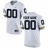 Men's Michigan Wolverines Customized Brand Jordan White Stitched College Football 2016 NCAA Jersey,baseball caps,new era cap wholesale,wholesale hats