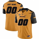 Men's Missouri Tigers Customized Gold Nike College Football Jersey