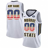 Men's Murray State Racers Customized White USA Flag College Basketball Jersey,baseball caps,new era cap wholesale,wholesale hats