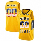 Men's Murray State Racers Customized Yellow USA Flag College Basketball Jersey,baseball caps,new era cap wholesale,wholesale hats