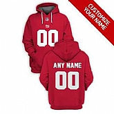 Men's New York Giants Active Player Red Custom 2021 Pullover Hoodie,baseball caps,new era cap wholesale,wholesale hats