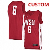 Men's Nike Washington State Cougars Custom Red College Basketball Jersey,baseball caps,new era cap wholesale,wholesale hats