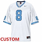 Men's North Carolina Tar Heels (UNC) Customized Nike Football Replica Jersey - White,baseball caps,new era cap wholesale,wholesale hats