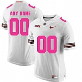 Men's Ohio State Buckeyes White Customized 2018 Breast Cancer Awareness College Football Jersey,baseball caps,new era cap wholesale,wholesale hats