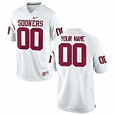Men's Oklahoma Sooners 2015 Nike White Customized Replica Football Jersey