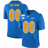 Men's Pittsburgh Panthers Customized Blue 150th Anniversary Patch Nike College Football Jersey