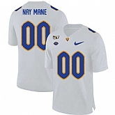 Men's Pittsburgh Panthers Customized White 150th Anniversary Patch Nike College Football Jersey