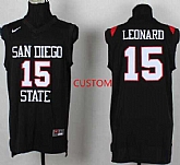 Men's San Diego State University Basketball Black Customized Jersey