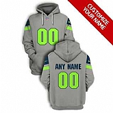 Men's Seattle Seahawks Active Player Grey Custom 2021 Pullover Hoodie,baseball caps,new era cap wholesale,wholesale hats