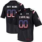Men's South Carolina Gamecocks Black Customized USA Flag College Football Jersey,baseball caps,new era cap wholesale,wholesale hats