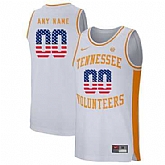 Men's Tennessee Volunteers Customized White USA Flag College Basketball Jersey,baseball caps,new era cap wholesale,wholesale hats