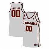 Men's USC Trojans White Customized Basketball Jersey,baseball caps,new era cap wholesale,wholesale hats