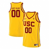 Men's USC Trojans Yellow Customized Basketball Jersey,baseball caps,new era cap wholesale,wholesale hats