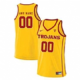 Men's USC Trojans Yellow Performance Customized Basketball Jersey,baseball caps,new era cap wholesale,wholesale hats