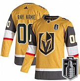 Men's Vegas Golden Knights Active Player Custom Gold 2023 Stanley Cup Final Stitched Jersey,baseball caps,new era cap wholesale,wholesale hats