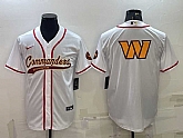 Men's Washington Commanders White Team Big Logo With Patch Cool Base Stitched Baseball Jersey,baseball caps,new era cap wholesale,wholesale hats