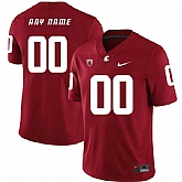 Men's Washington State Cougars Customized Red College Football Jersey