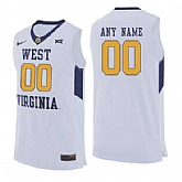 Men's West Virginia Mountaineers White Customized College Basketball Jersey,baseball caps,new era cap wholesale,wholesale hats