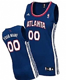 Women's Customized Atlanta Hawks Blue Jersey 