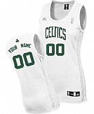 Women's Customized Boston Celtics White Jersey 