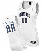 Women's Customized Charlotte Bobcats White Jersey