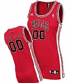 Women's Customized Chicago Bulls Red Jersey