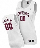 Women's Customized Cleveland Cavaliers White Jersey