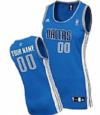 Women's Customized Dallas Mavericks Light Blue Jersey 