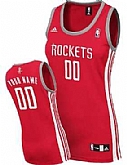 Women's Customized Houston Rockets Red Jersey