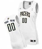 Women's Customized Indiana Pacers White Jersey 