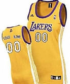 Women's Customized Los Angeles Lakers Yellow Jersey
