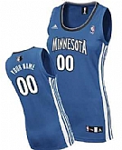 Women's Customized Minnesota Timberwolves Blue Jersey 