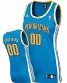 Women's Customized New Orleans Hornets Blue Jersey
